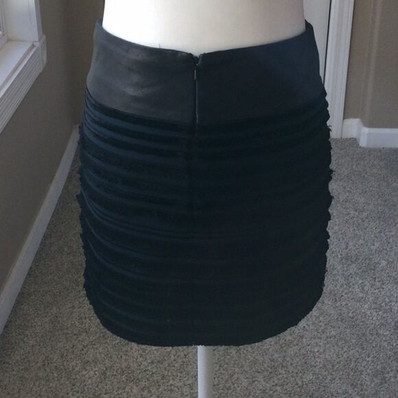 Rag and Bone Midnight blue/blk fringe mini skirt - Picture 4 of 10